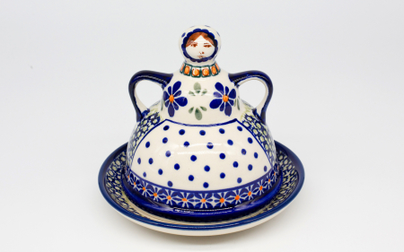 Untiera cu capac "figurina"  Joy, ceramica smaltuita, pictata manual, 12,0 x 14,3 cm [1]