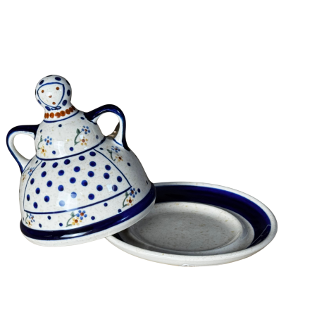 Untiera cu capac "figurina"  Little Flowers, ceramica smaltuita, pictata manual, 12,0 x 14,3 cm [3]