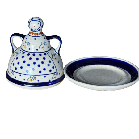 Untiera cu capac "figurina"  Little Flowers, ceramica smaltuita, pictata manual, 12,0 x 14,3 cm [4]