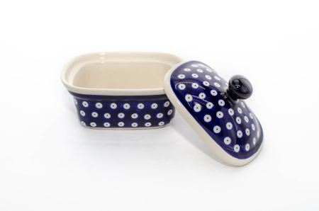 Untiera dreptunghiulara cu capac Blue Eyes, ceramica smaltuita, pictata manual,12,5 x 15,0 cm [6]