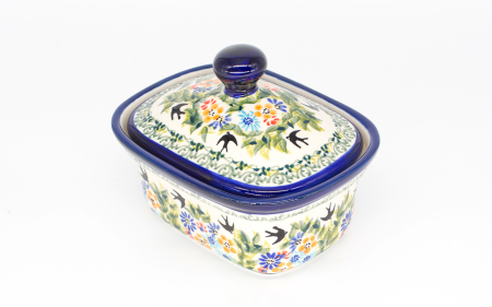 Untiera dreptunghiulara cu capac Inspiration, ceramica smaltuita, pictata manual, 12,5 x 15,0 cm [4]