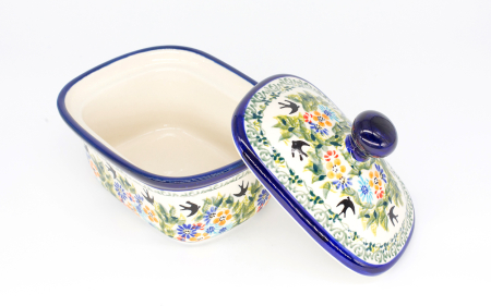 Untiera dreptunghiulara cu capac Inspiration, ceramica smaltuita, pictata manual, 12,5 x 15,0 cm [3]