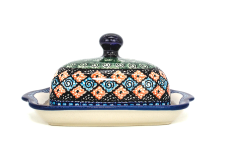 Untiera dreptunghiulara cu capac Mosaic, ceramica smaltuita, pictata manual, 10,5 x 20,0 cm [1]