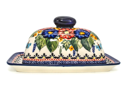 Untiera dreptunghiulara cu capac Poppy Fountain, ceramica smaltuita, pictata manual 11,1 x 19,1 cm [1]