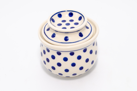 Untiera frantuzeasca Blue Dots, ceramica smaltuita, pictata manual, 11,0x11,0 cm [2]