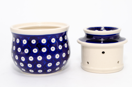 Untiera frantuzeasca Blue Eyes, ceramica smaltuita, pictata manual, 11,0x11,0 cm [5]