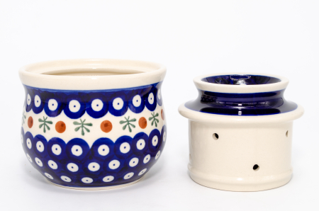 Untiera frantuzeasca Blue Eyes Festive, ceramica smaltuita, pictata manual, 11,0x11,0 cm [4]