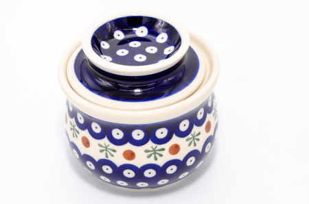 Untiera frantuzeasca Blue Eyes Festive, ceramica smaltuita, pictata manual, 11,0x11,0 cm [3]