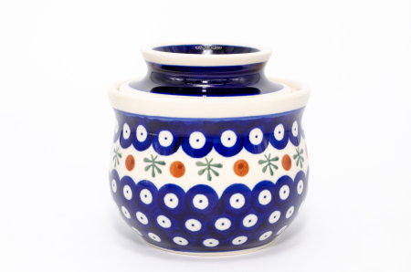 Untiera frantuzeasca Blue Eyes Festive, ceramica smaltuita, pictata manual, 11,0x11,0 cm [0]