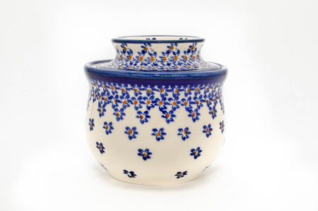 Untiera frantuzeasca Blue Field, ceramica smaltuita, pictata manual, 11,0x11,0 cm [0]