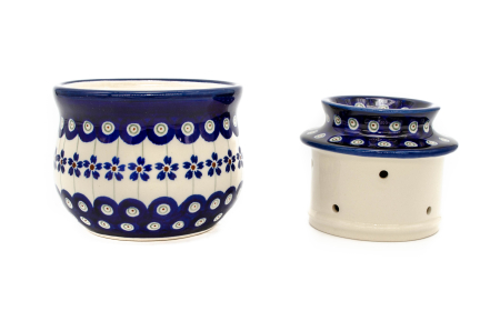 Untiera frantuzeasca Floral Peacock, ceramica smaltuita, pictata manual, 11,0 x 11,0 cm [3]