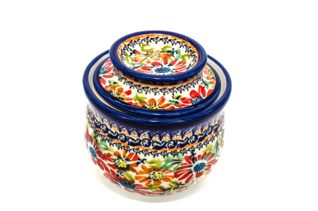 Untiera frantuzeasca Flower Jungle, ceramica smaltuita, pictata manual, 11,0x11,0 cm [1]