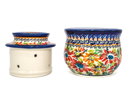 Untiera frantuzeasca Flower Jungle, ceramica smaltuita, pictata manual, 11,0x11,0 cm [4]