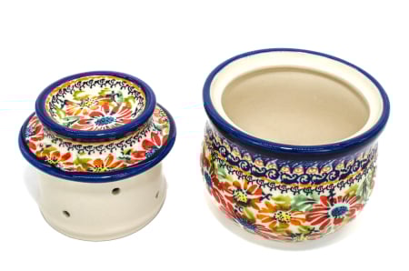 Untiera frantuzeasca Flower Jungle, ceramica smaltuita, pictata manual, 11,0x11,0 cm [3]