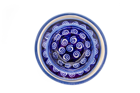 Untiera frantuzeasca Garden Spirals, ceramica smaltuita, pictata manual, 11,0x11,0 cm [5]
