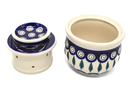 Untiera frantuzeasca Peacock Tear Drops, ceramica smaltuita, pictata manual, 11,0x11,0 cm [2]