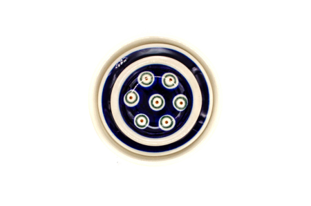 Untiera frantuzeasca Peacock Tear Drops, ceramica smaltuita, pictata manual, 11,0x11,0 cm [4]