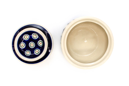 Untiera frantuzeasca Peacock Tear Drops, ceramica smaltuita, pictata manual, 11,0x11,0 cm [3]