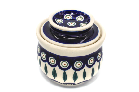 Untiera frantuzeasca Peacock Tear Drops, ceramica smaltuita, pictata manual, 11,0x11,0 cm [1]