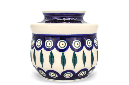 Untiera frantuzeasca Peacock Tear Drops, ceramica smaltuita, pictata manual, 11,0x11,0 cm [0]