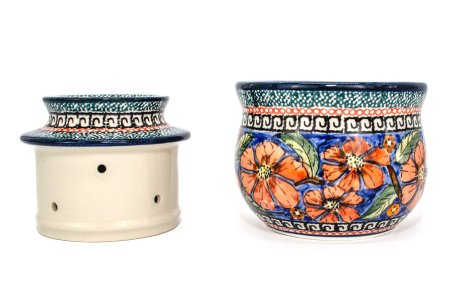 Untiera frantuzeasca Poppy Bouquet, ceramica smaltuita, pictata manual, 11,0x11,0 cm [2]