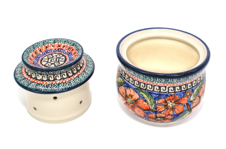 Untiera frantuzeasca Poppy Bouquet, ceramica smaltuita, pictata manual, 11,0x11,0 cm [4]