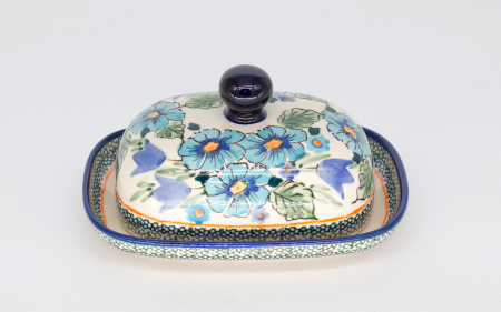 Untiera ovala cu capac Evangeline, ceramica smaltuita, pictata manual, 12,0 x 15,7 cm [1]