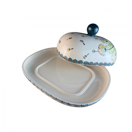 Untiera ovala cu capac Floral Field, ceramica smaltuita, pictata manual, 15,0 x 19,8 cm [6]