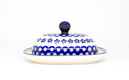 Untiera ovala cu capac Floral Peacock, ceramica smaltuita, pictata manual, 15,0 x 19,8 cm [11]