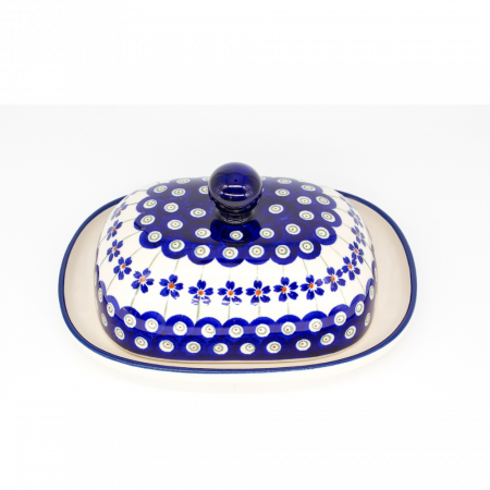 Untiera ovala cu capac Floral Peacock, ceramica smaltuita, pictata manual, 15,0 x 19,8 cm [7]