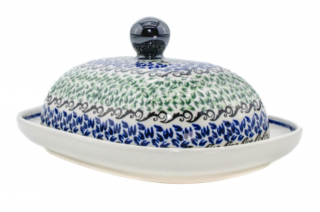 Untiera ovala cu capac Sweet Dreams, ceramica smaltuita, pictata manual, 15,0 x 19,8 cm [0]