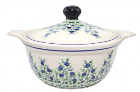 Vas cuptor, rotund, cu capac, Berries ceramica smaltuita, pictat manual, diametru 30,4 cm, volum 2,1 L [2]