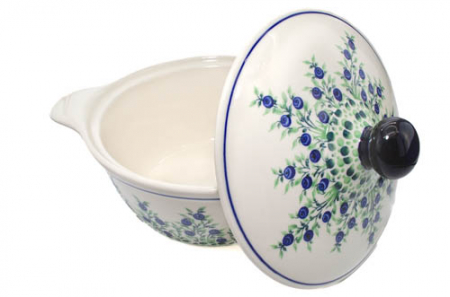Vas cuptor, rotund, cu capac, Berries ceramica smaltuita, pictat manual, diametru 30,4 cm, volum 2,1 L [5]