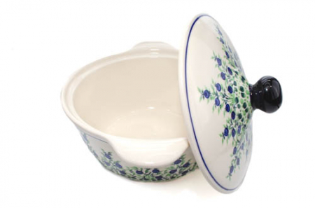 Vas cuptor, rotund, cu capac, Berries ceramica smaltuita, pictat manual, diametru 30,4 cm, volum 2,1 L [6]