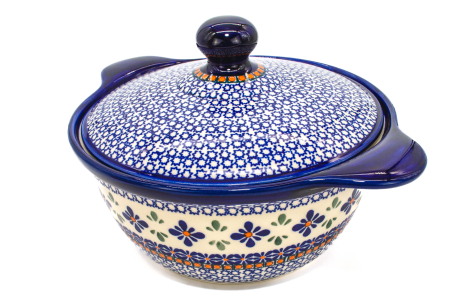 Vas cuptor, rotund, cu capac, Joy, ceramica smaltuita, pictat manual, diametru 30,4 cm, volum 2,1 L [7]