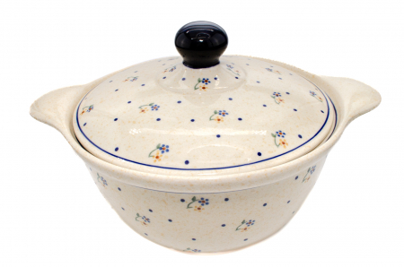 Vas cuptor, rotund, cu capac, Little Flowers ceramica smaltuita, pictat manual, diametru 30,4 cm, volum 2,1 L [2]