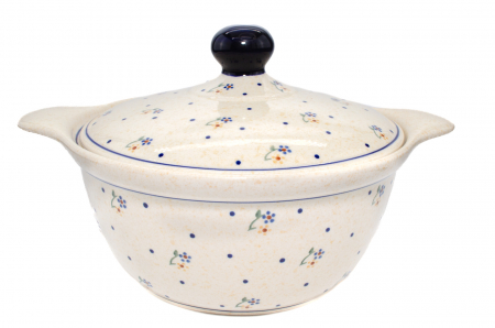 Vas cuptor, rotund, cu capac, Little Flowers ceramica smaltuita, pictat manual, diametru 30,4 cm, volum 2,1 L [1]