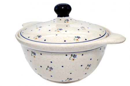 Vas cuptor, rotund, cu capac, Little Flowers ceramica smaltuita, pictat manual, diametru 30,4 cm, volum 2,1 L [3]