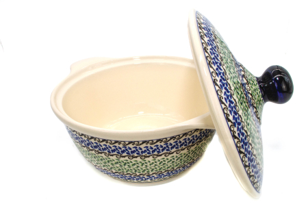 Vas cuptor, rotund, cu capac, Sweet Dreams, ceramica smaltuita, pictat manual, diametru 30,4 cm, volum 2,1 L [3]