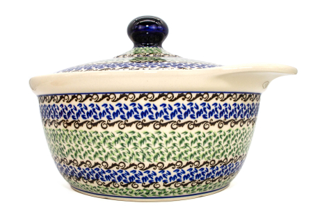 Vas cuptor, rotund, cu capac, Sweet Dreams, ceramica smaltuita, pictat manual, diametru 30,4 cm, volum 2,1 L [1]