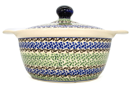 Vas cuptor, rotund, cu capac, Sweet Dreams, ceramica smaltuita, pictat manual, diametru 30,4 cm, volum 2,1 L [2]