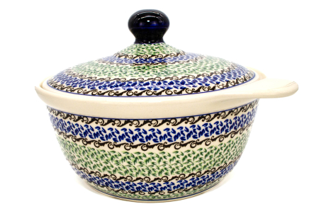 Vas cuptor, rotund, cu capac, Sweet Dreams, ceramica smaltuita, pictat manual, diametru 30,4 cm, volum 2,1 L [6]