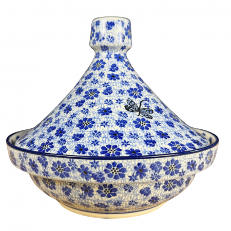 Vas pentru cuptor Tajine, Butterfly Dance, ceramica smaltuita, pictat manual, diametru 26,6 cm [8]