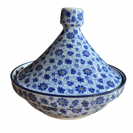 Vas pentru cuptor Tajine, Butterfly Dance, ceramica smaltuita, pictat manual, diametru 26,6 cm