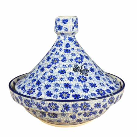 Vas pentru cuptor Tajine, Butterfly Dance, ceramica smaltuita, pictat manual, diametru 26,6 cm [3]