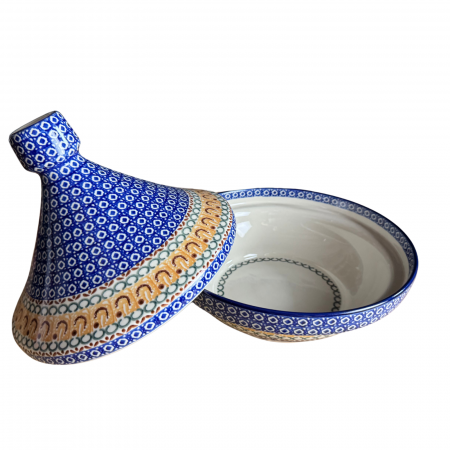 Vas pentru cuptor Tajine, Morning Sunrise, ceramica smaltuita, pictat manual, diametru 26,6 cm [3]