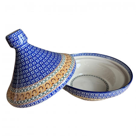 Vas pentru cuptor Tajine, Morning Sunrise, ceramica smaltuita, pictat manual, diametru 26,6 cm [8]