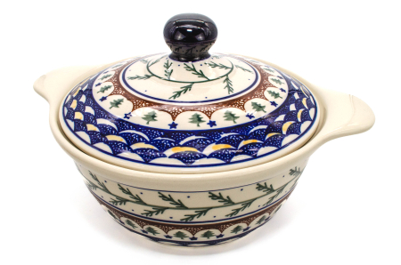 Vas rotund cu capac pentru cuptor Festive Season, ceramica smaltuita, pictat manual, 30,4cm, volum 2,1 L [2]