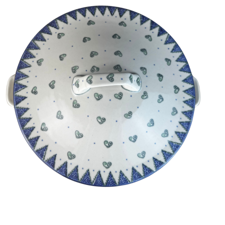 Vas rotund cuptor cu capac si manere, Wild Hearts, ceramica smaltuita, pictata manual, volum 1,75 l [4]