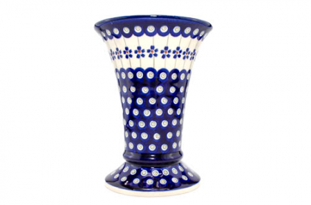 Vaza ceramica, decorativa, Floral Peacock, smaltuita, impermeabila, pictata manual, inaltime 19,5 cm [3]